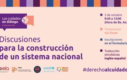 «Los cuidados en diálogo. Discusiones para la construcción de un sistema nacional». 5 de octubre de 2022, de 9:30 a 13:00.