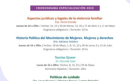Recomendación de Especialización